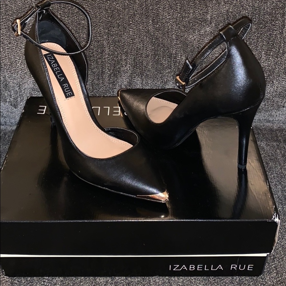 Black pointed heels
